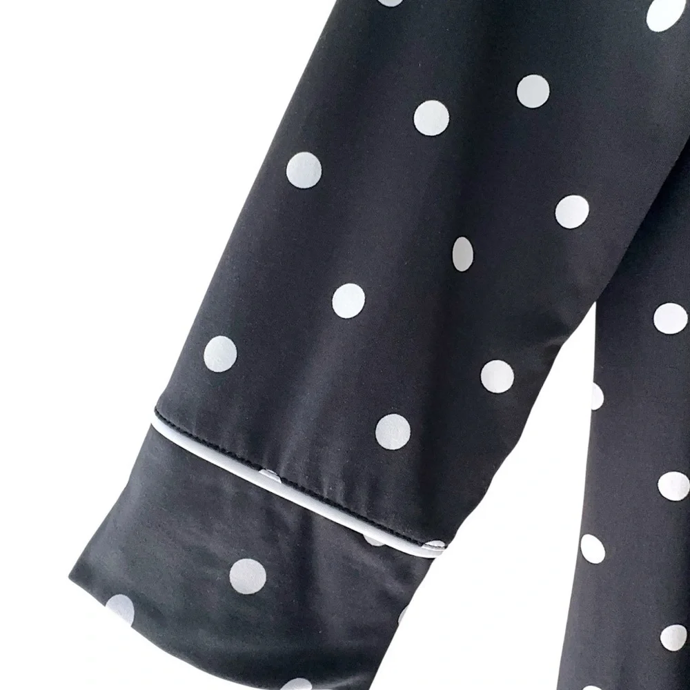 LANDS’ END | NWOT BLACK & WHITE POLK DOT 3/4 SLEEVE  SHEATH DRESS UPF 50 | XS_5